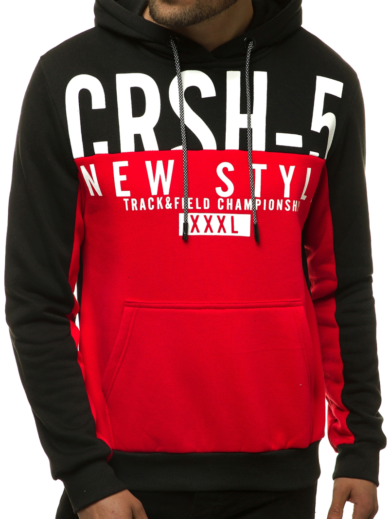 Ανδρικό Φούτερ με Κουκούλα Κόκκινο OZONEE JS/KS2115