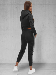 Γυναικείο σετ φόρμας δύο κομματιών mαύρος OZONEE JS/8C67/3Z