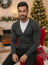 Ανδρικό πουλόβερ Γραφίτης OZONEE NB/MM6006/3Z