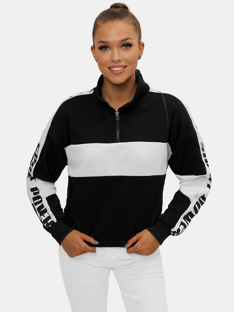 Γυναικείο φούτερ μαύρο OZONEE JS/B26020Z