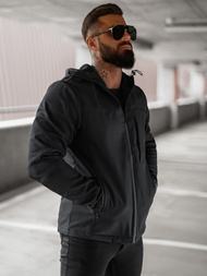 Ανδρικό μπουφάν softshell μαύρο OZONEE JS/27B6523/3Z