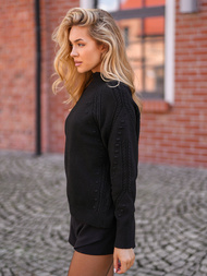 Γυναικείο πουλόβερ μαύρο OZONEE JS/53B5201/3