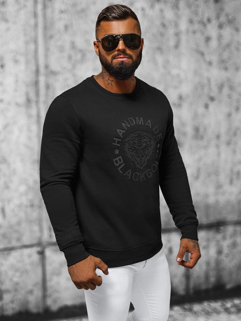 Ανδρικό Φούτερ μαύρο OZONEE NB/MF2008