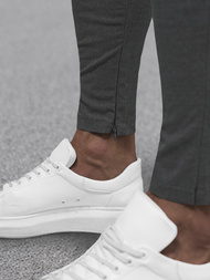 Ανδρικό παντελόνι chino γραφίτη OZONEE DJ/3300