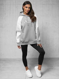 Φούτερ με Κουκούλα Γκρί OZONEE O/SWE23027