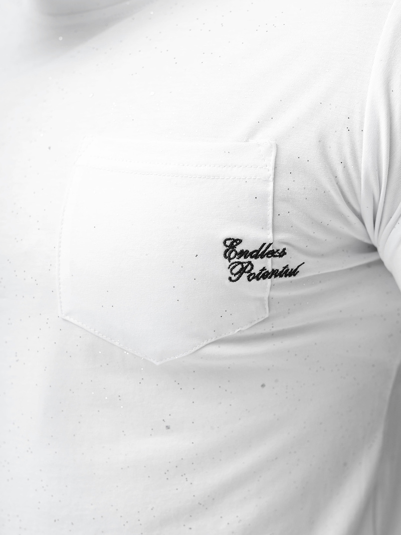 Ανδρικό μπλουζάκι λευκό OZONEE O/QQ1387