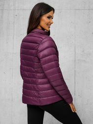 Γυναικείο μπουφάν μπορντό OZONEE JS/11Z8170Z