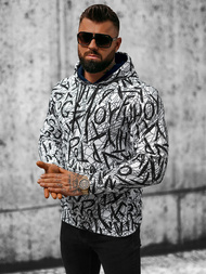 Ανδρικό Φούτερ με ασπρό-μαύρο OZONEE O/3503BZZ