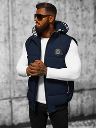 Ανδρικό αμάνικο μπουφάν ναυτικό μπλε OZONEE JS/84M3028/215