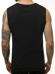 Ανδρικό αμάνικο μπλουζάκι μαύρο OZONEE JS/SS11065