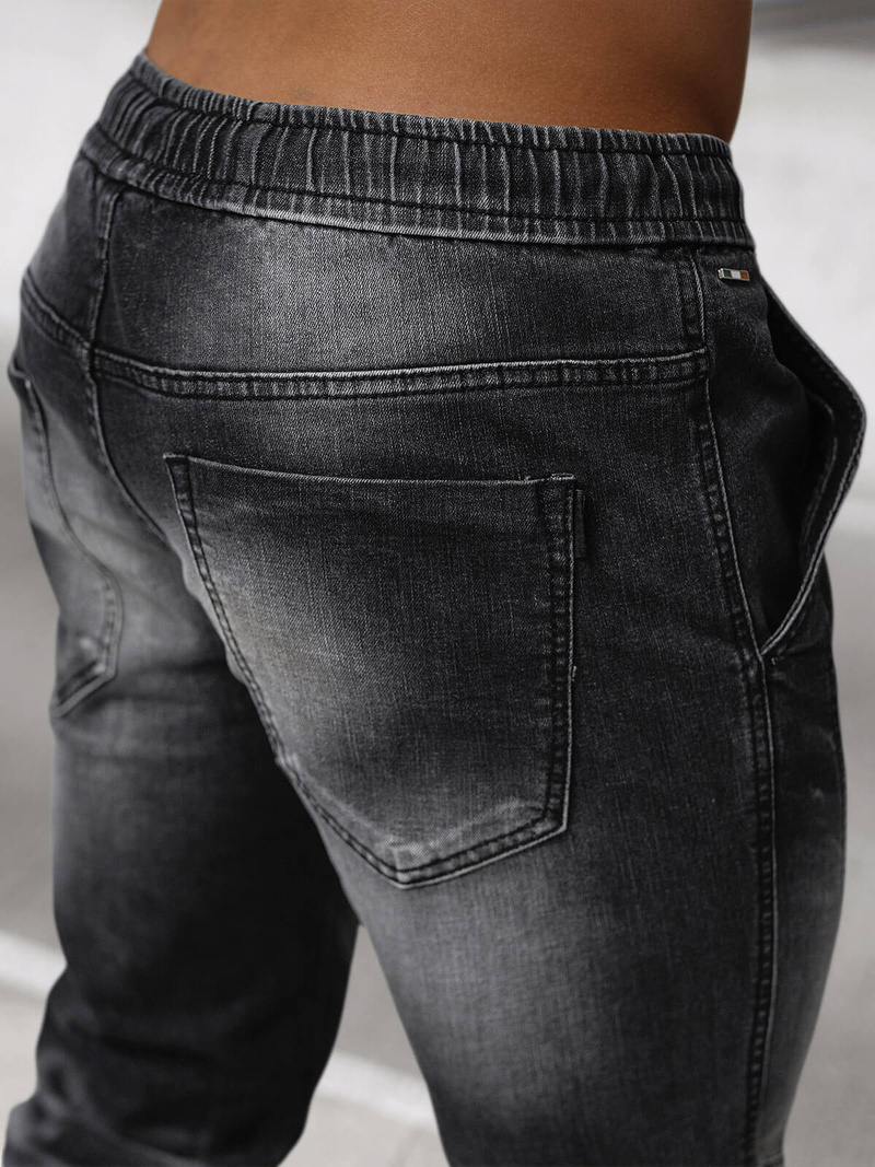 Ανδρικό παντελόνι jogger mαύρος OZONEE NB/MP0115N