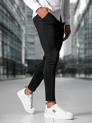 Ανδρικό παντελόνι chino mαύρος OZONEE O/P4049Z