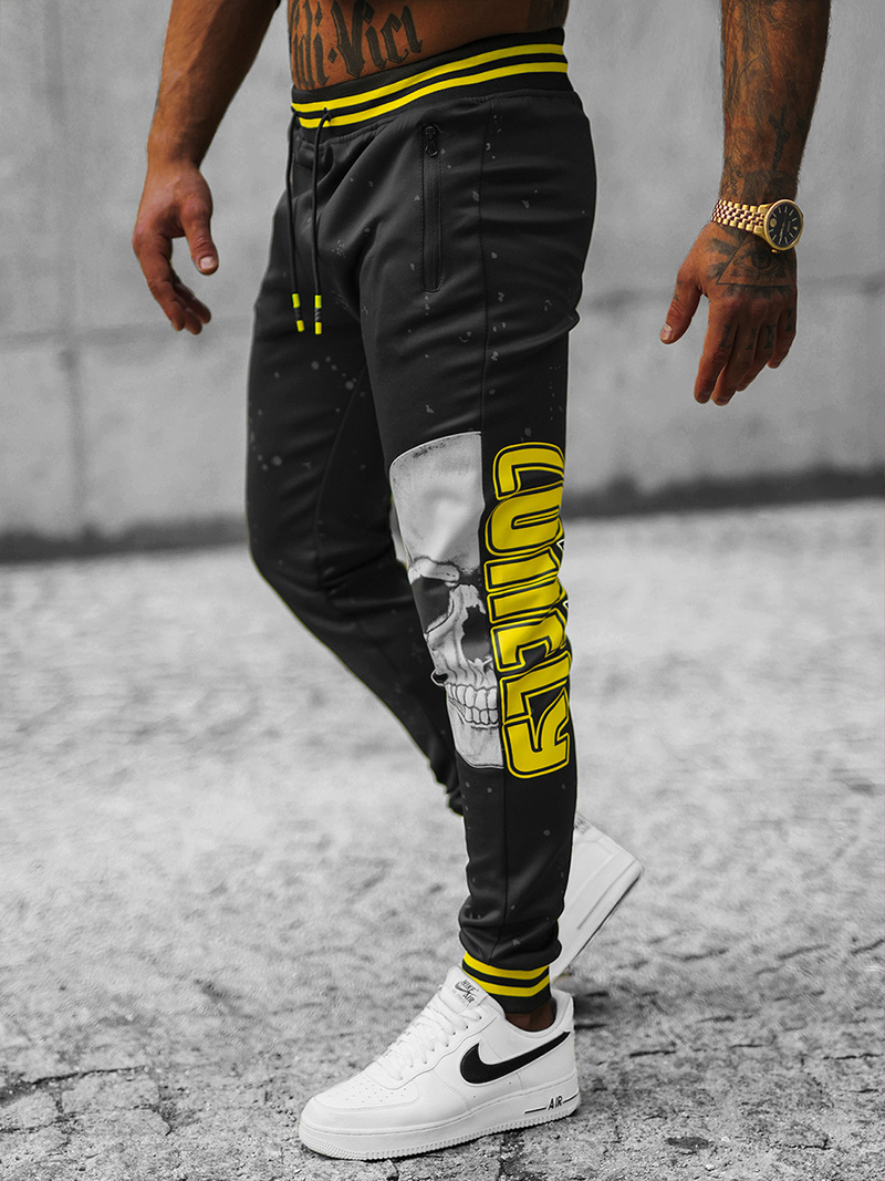 Ανδρικό παντελόνι φόρμας μαύρο OZONEE JS/K10228Z