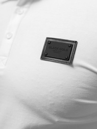 Ανδρική μπλούζα polo λευκό OZONEE NB/MT3018Z