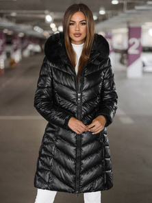 Γυναικείο μπουφάν μαύρο OZONEE JS/16M9100/392Z