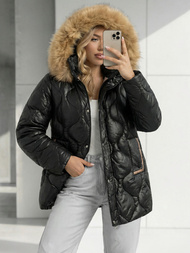 Γυναικείο μπουφάν μαύρο OZONEE O/5M3226/392Z