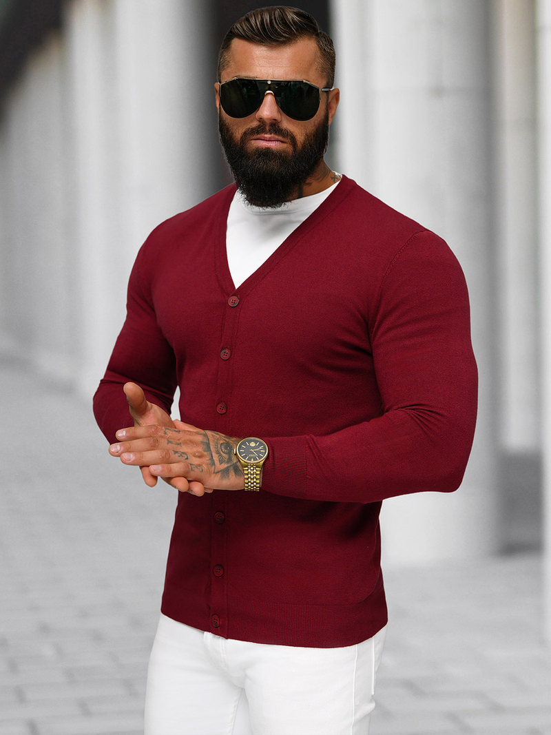 Ανδρικό πουλόβερ mαρόν OZONEE NB/MM6006/7Z