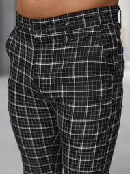 Ανδρικό παντελόνι chino μαύρο OZONEE DJ/5515Z