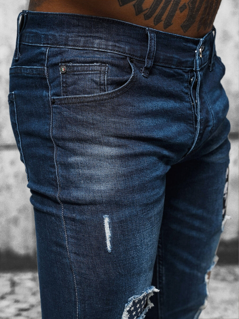 Ανδρικό τζιν παντελόνι Σκούρο μπλε OZONEE NB/MP0015BS