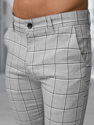 Ανδρικό παντελόνι chino γκρι OZONEE DJ/5522Z