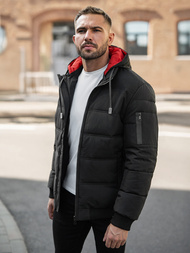 Ανδρικό μπουφάν mαύρος OZONEE JS/31M5003Z