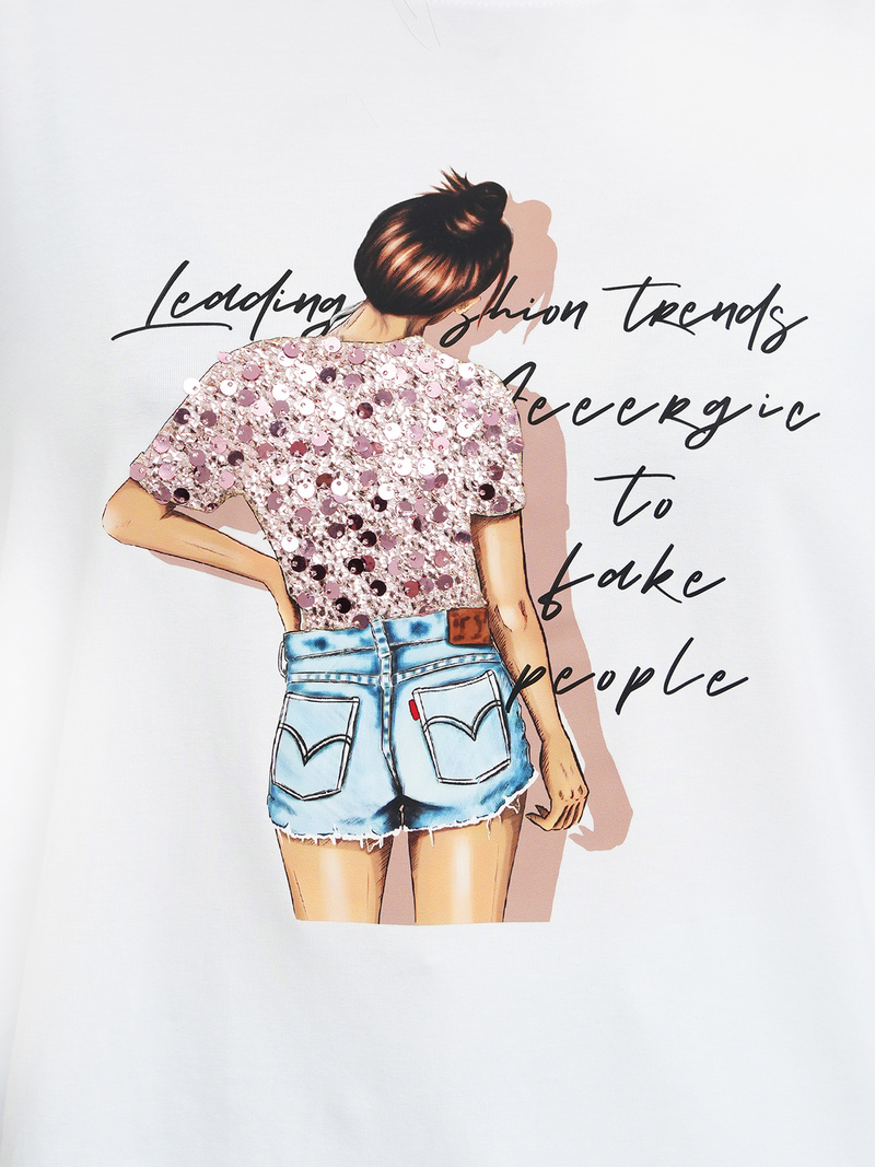 Γυναικείο μπλουζάκι λευκό OZONEE JS/95T2573/1