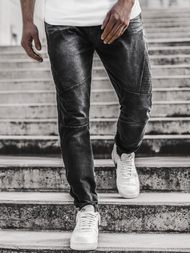 Ανδρικό παντελόνι jogger μαύρο OZONEE JS/KK1098