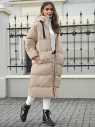 Γυναικείο μπουφάν μπεζ OZONEE JS/5M3163/62Z