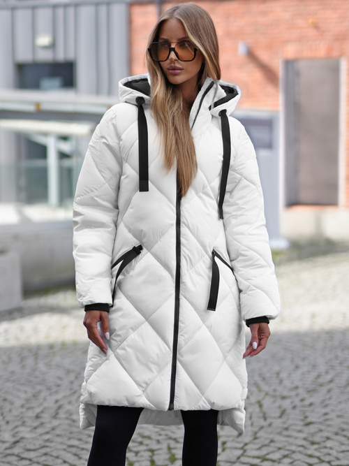 Γυναικείο μπουφάν λευκό OZONEE JS/5M3168/281Z