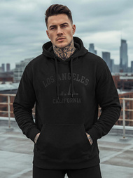 Ανδρικό Φούτερ με Κουκούλα μαύρο OZONEE JS/8B1972/3