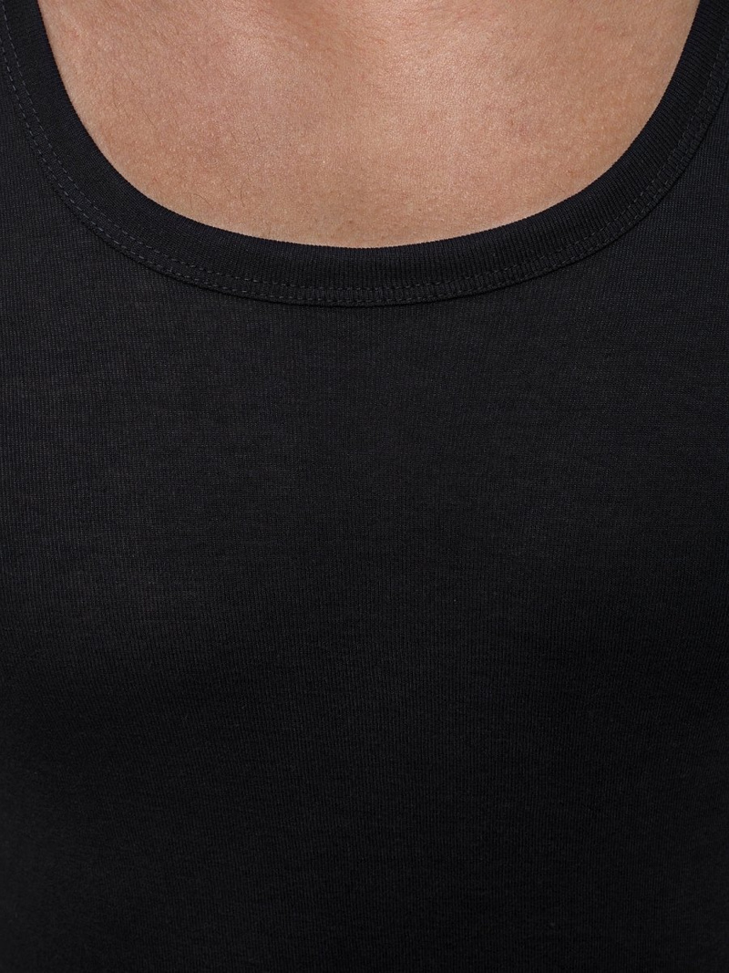 Ανδρικό αμάνικο μπλουζάκι μαύρο OZONEE JS/NB001