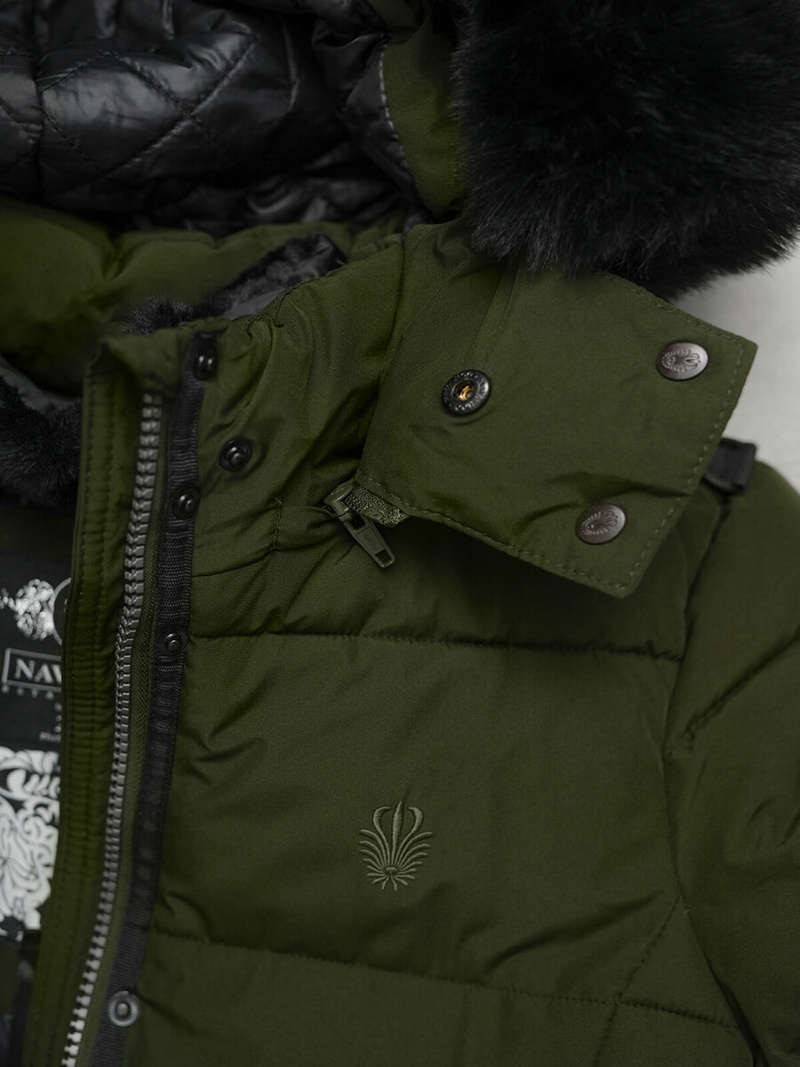 Γυναικείο μπουφάν χακί OZONEE O/W377Z