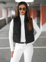 Γυναικείο αμάνικο μπουφάν mαύρος OZONEE JS/16M9079/392Z