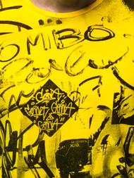 Ανδρικό μπλουζάκι κίτρινο OZONEE JS/KS1987Z