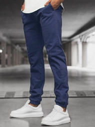 Ανδρικό παντελόνι chino jogger ινδικό OZONEE JB/JP1145/7