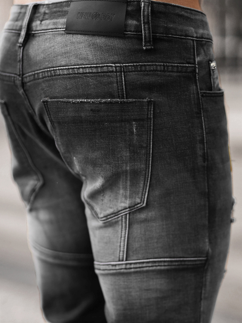 Ανδρικό τζιν παντελόνι mαύρος OZONEE NB/MP0047NZ