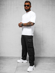 Ανδρικό παντελόνι mαύρος OZONEE O/PS5527