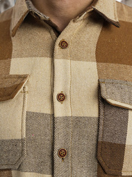 Ανδρικό πουκάμισο κάμελ OZONEE NB/MC728K