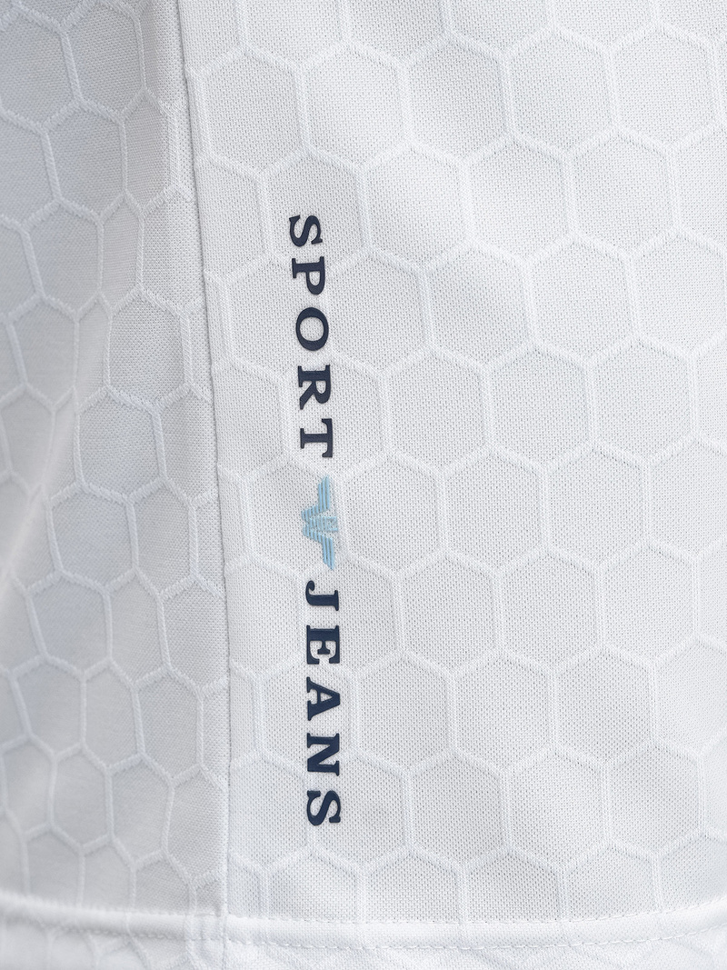 Ανδρική μπλούζα polo λευκό OZONEE O/QQ922