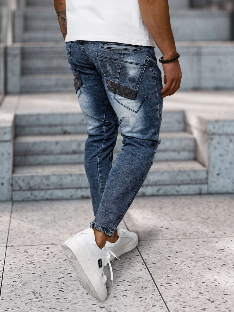 Ανδρικό τζιν παντελόνι mπλε OZONEE NB/MP0045B