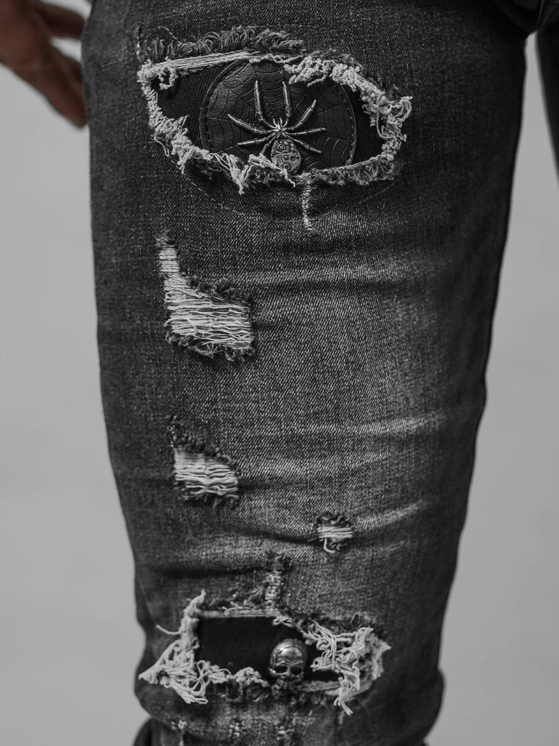 Ανδρικό τζιν παντελόνι mαύρος OZONEE NB/MP0166N