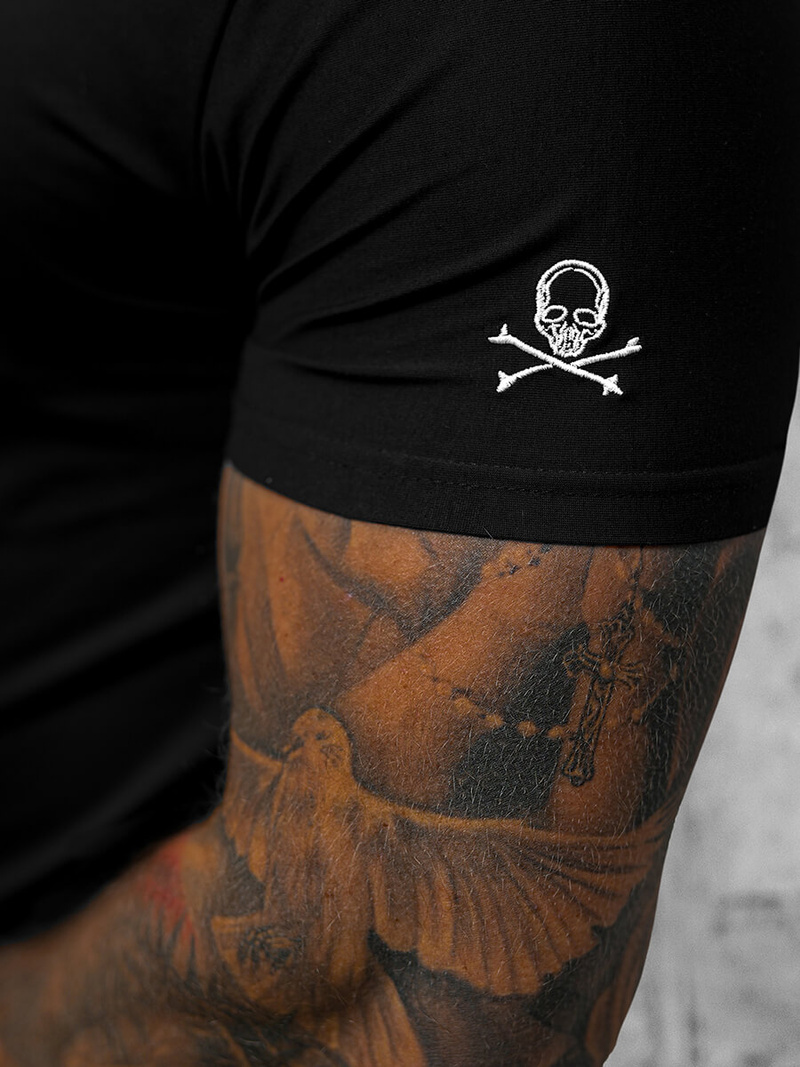 Ανδρικό μπλουζάκι μαύρο OZONEE NB/MT3040