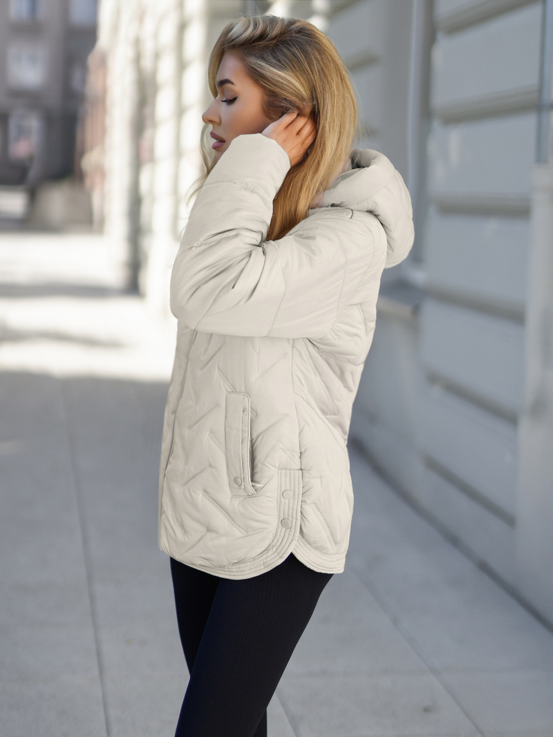 Γυναικείο μπουφάν μπεζ OZONEE JS/16M9300/280