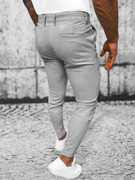 Ανδρικό παντελόνι chino γκρι OZONEE O/4000