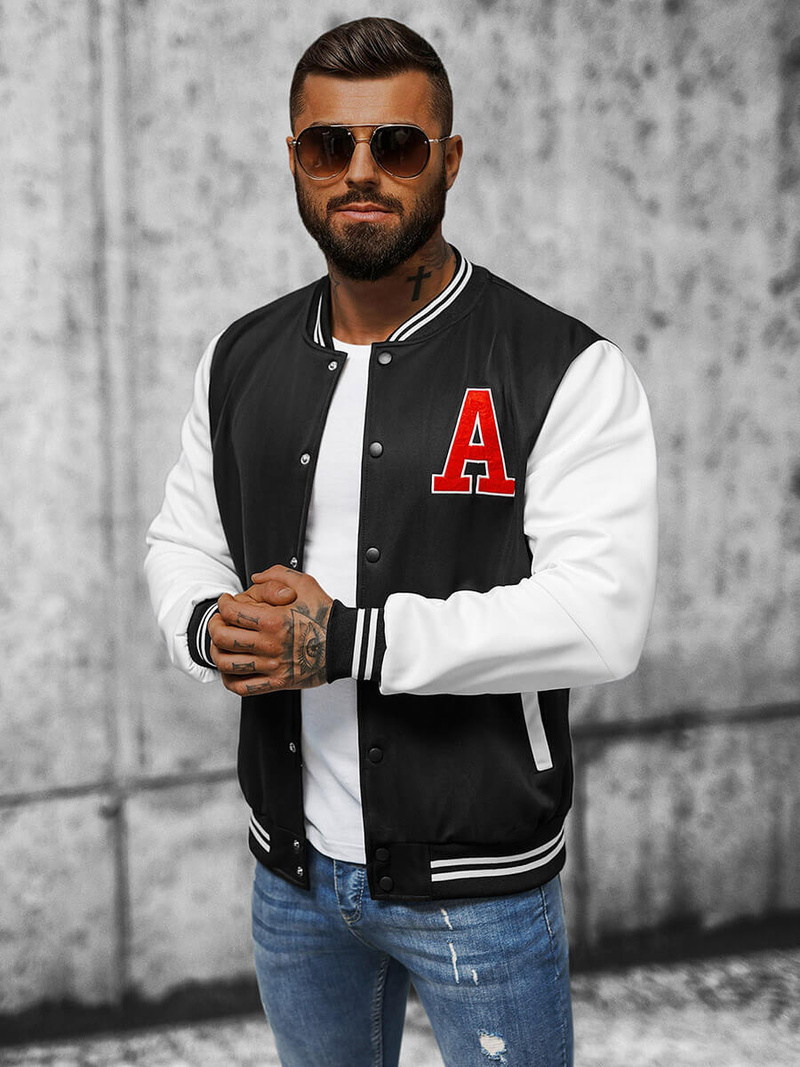 Ανδρικό φούτερ μαύρο OZONEE JS/8B1157/3