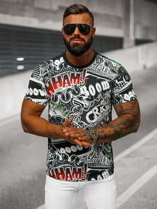 Ανδρικό μπλουζάκι μαύρο OZONEE O/T137/3