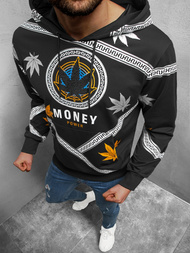 Ανδρικό Φούτερ με Κουκούλα μαύρο OZONEE O/HM656Z