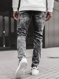 Ανδρικό τζιν παντελόνι γραφίτη OZONEE V/19194