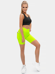 Κοντό κίτρινο-νέον γυναικείο κολάν OZONEE O/XL007/26Z