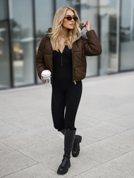 Γυναικείο μπουφάν Σοκολάτα OZONEE JS/16M9187/158